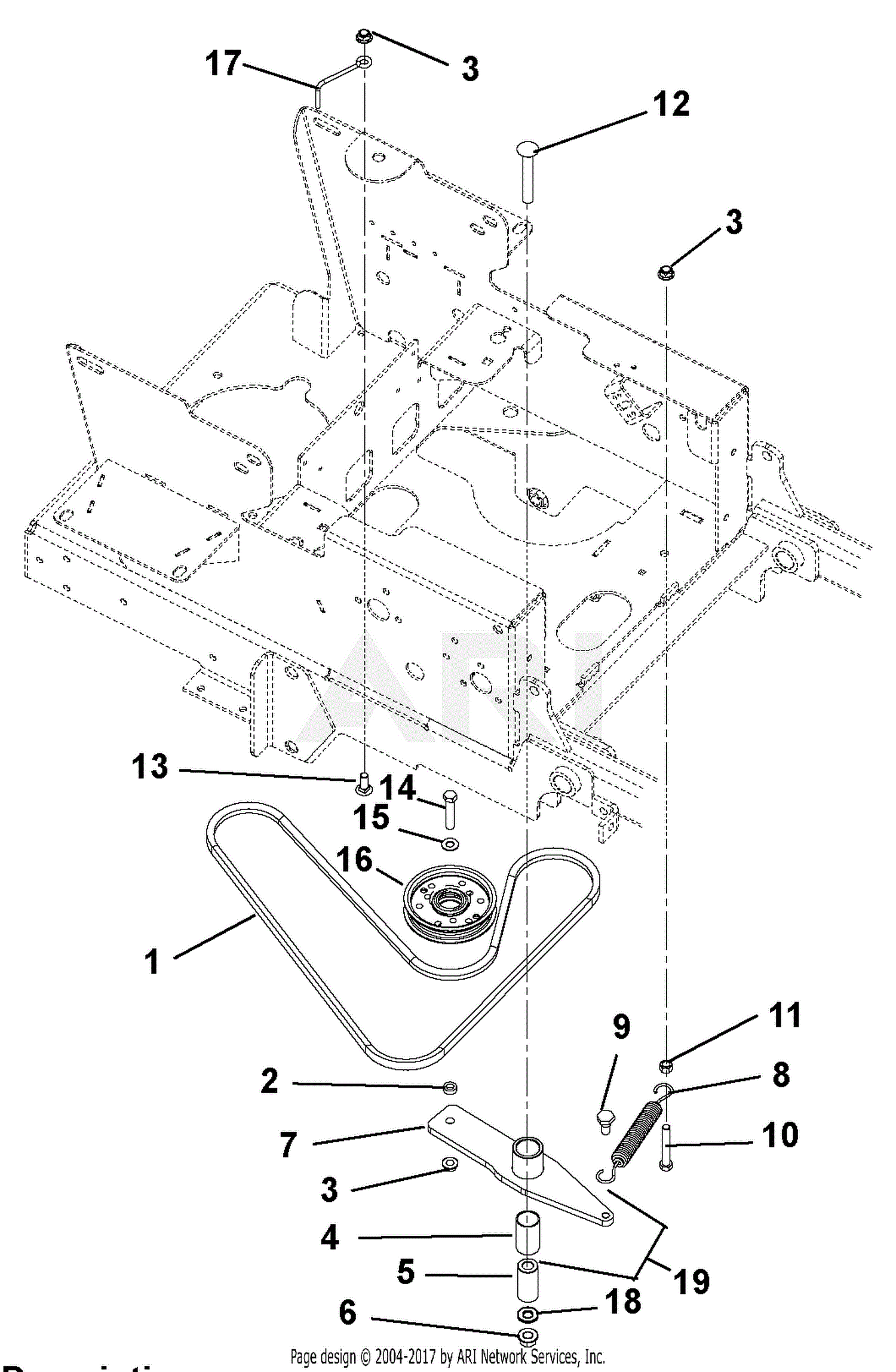 Ariens 991087 (030000 - 044999) Max Zoom 60 Parts Diagram for Hydro Drive