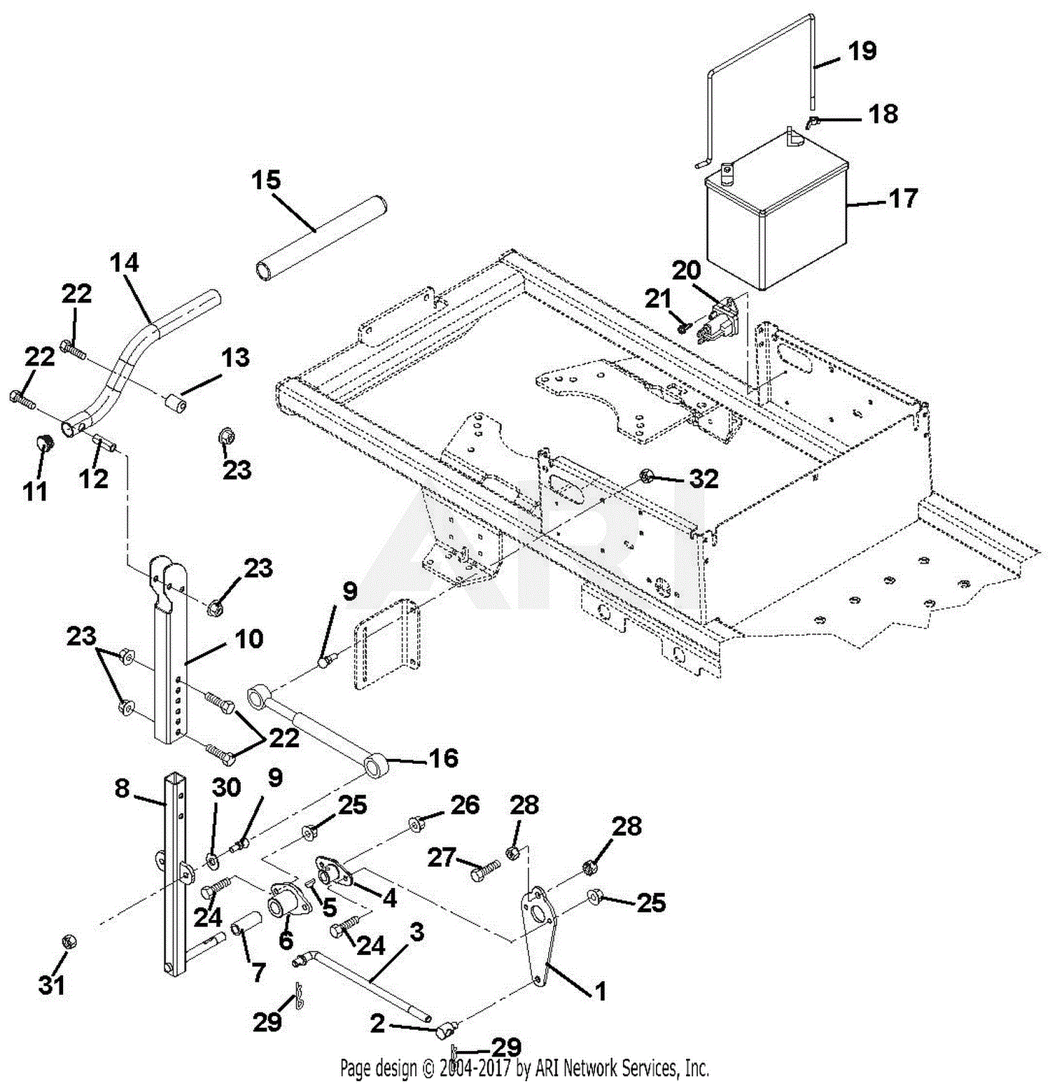 Ariens 915061 (000101 - 004999) Mini-Zoom 1434 Parts Diagram for ...