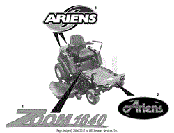 Ariens 915055 (005000 - 009999) Zoom 1944, 19hp Kohler, 44