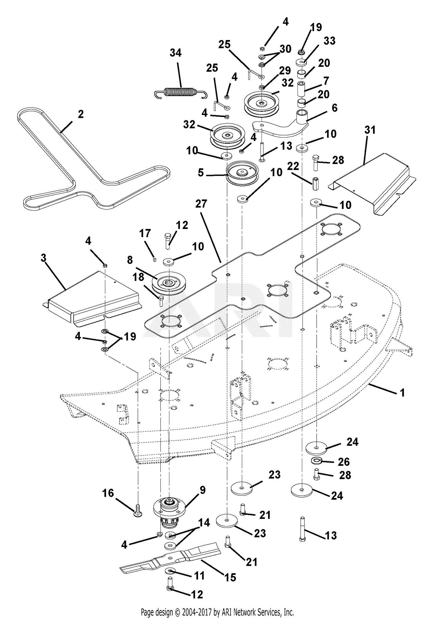 Ariens 915085 010000 034999 23hp Kohler 50