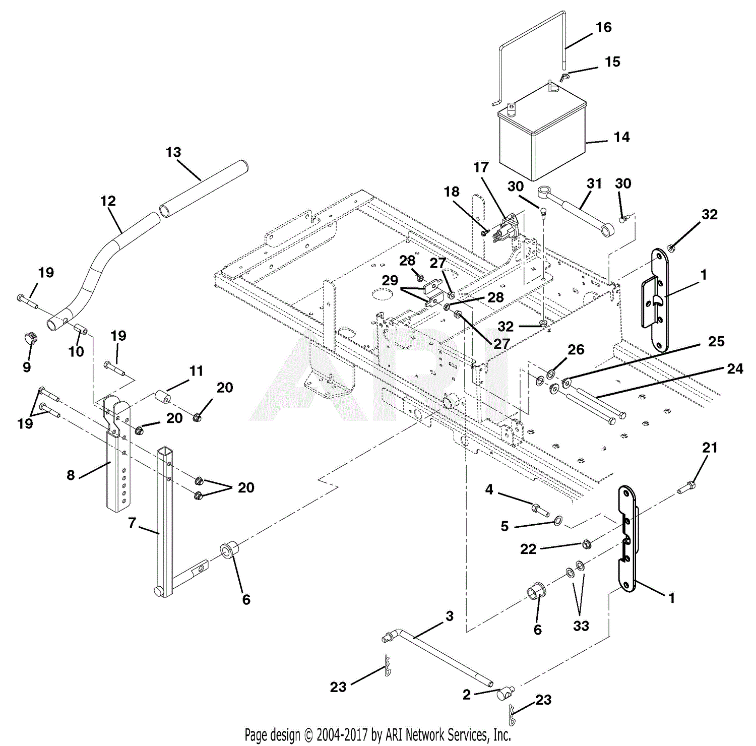 Ariens 915135 (000101 - ) Zoom 2350 Parts Diagram for Steering Controls