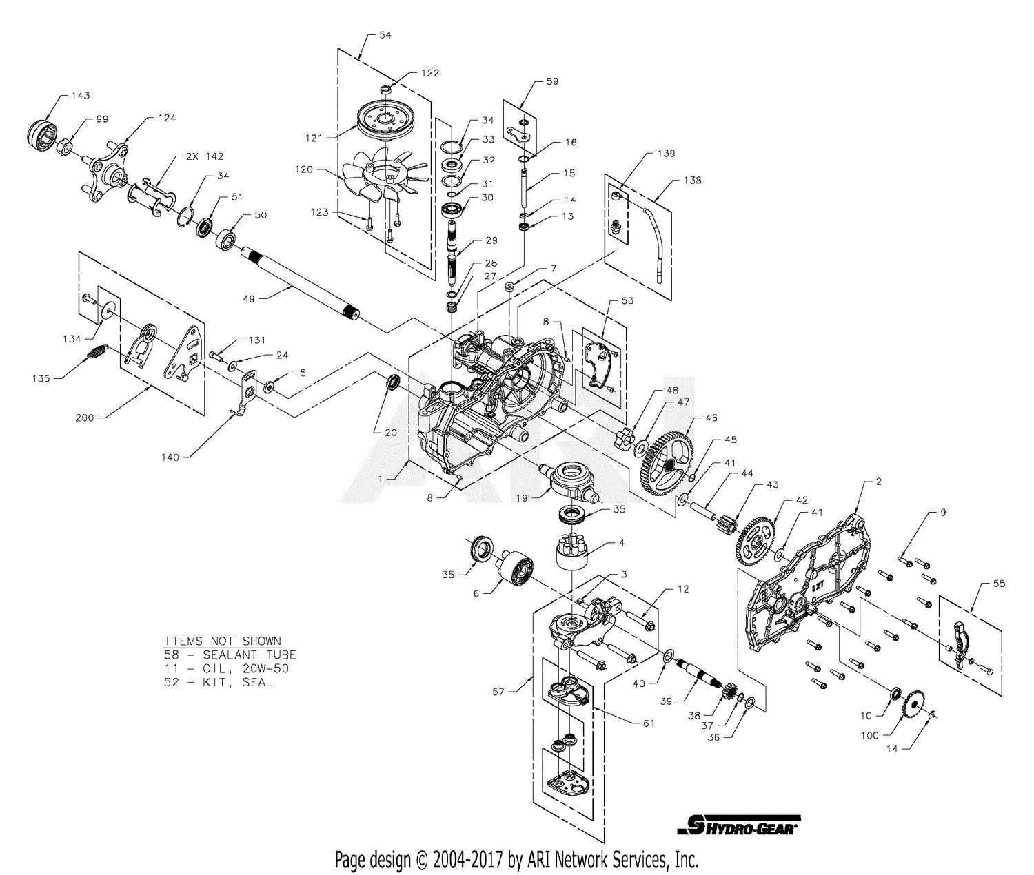 Ariens 915135 (000101 - ) Zoom 2350 Parts Diagram for Transaxle-Right