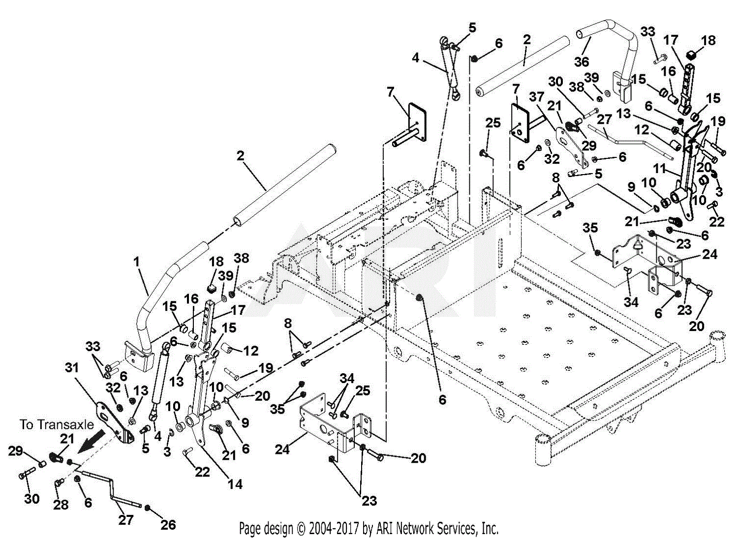 Ariens 915159 (045000 - ) Zoom 42 Parts Diagram for ... exhaust brake wiring diagram 