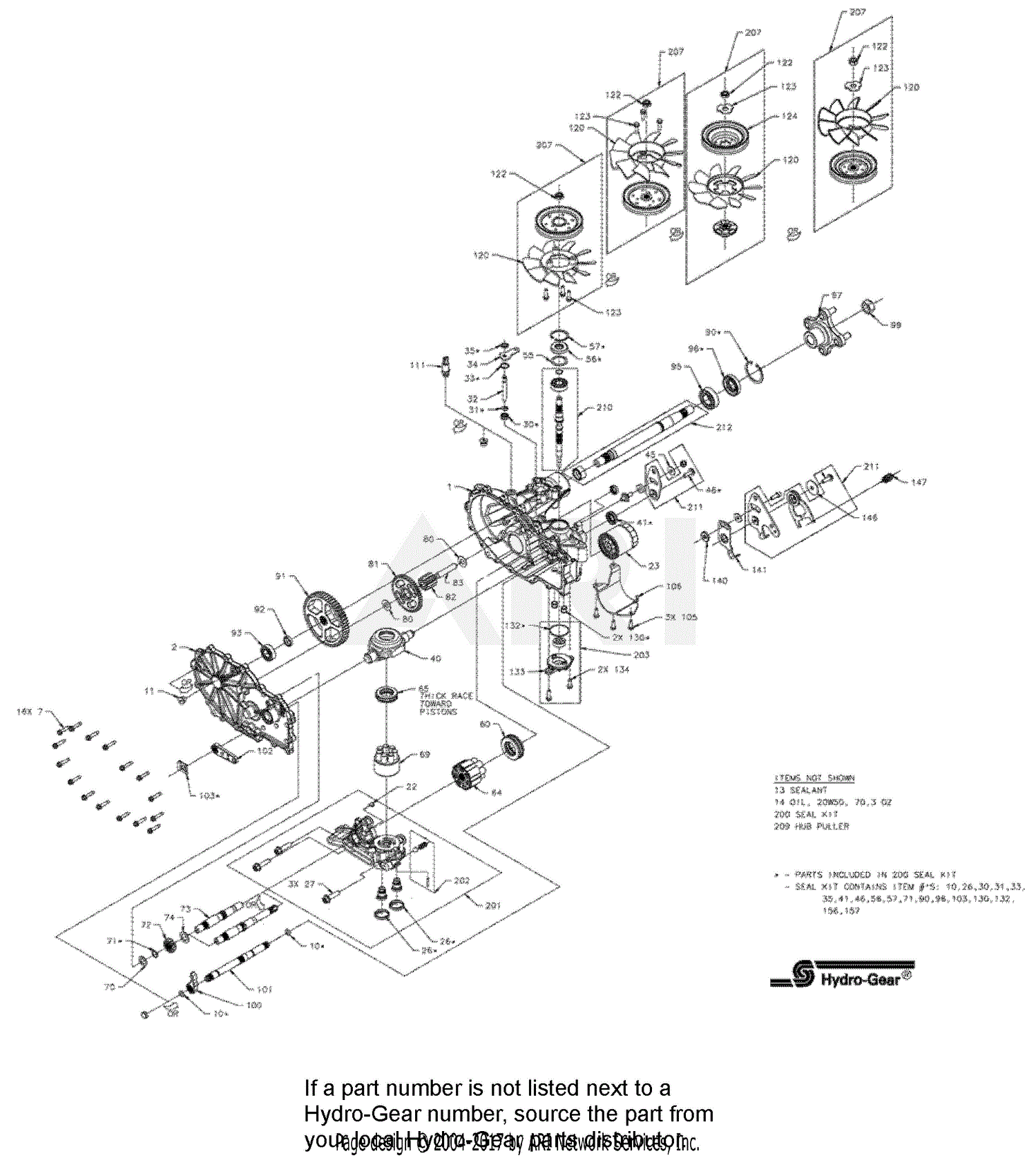 Ariens 915173 (035000 - 044999) Zoom XL 54 Parts Diagram for Transaxle ...