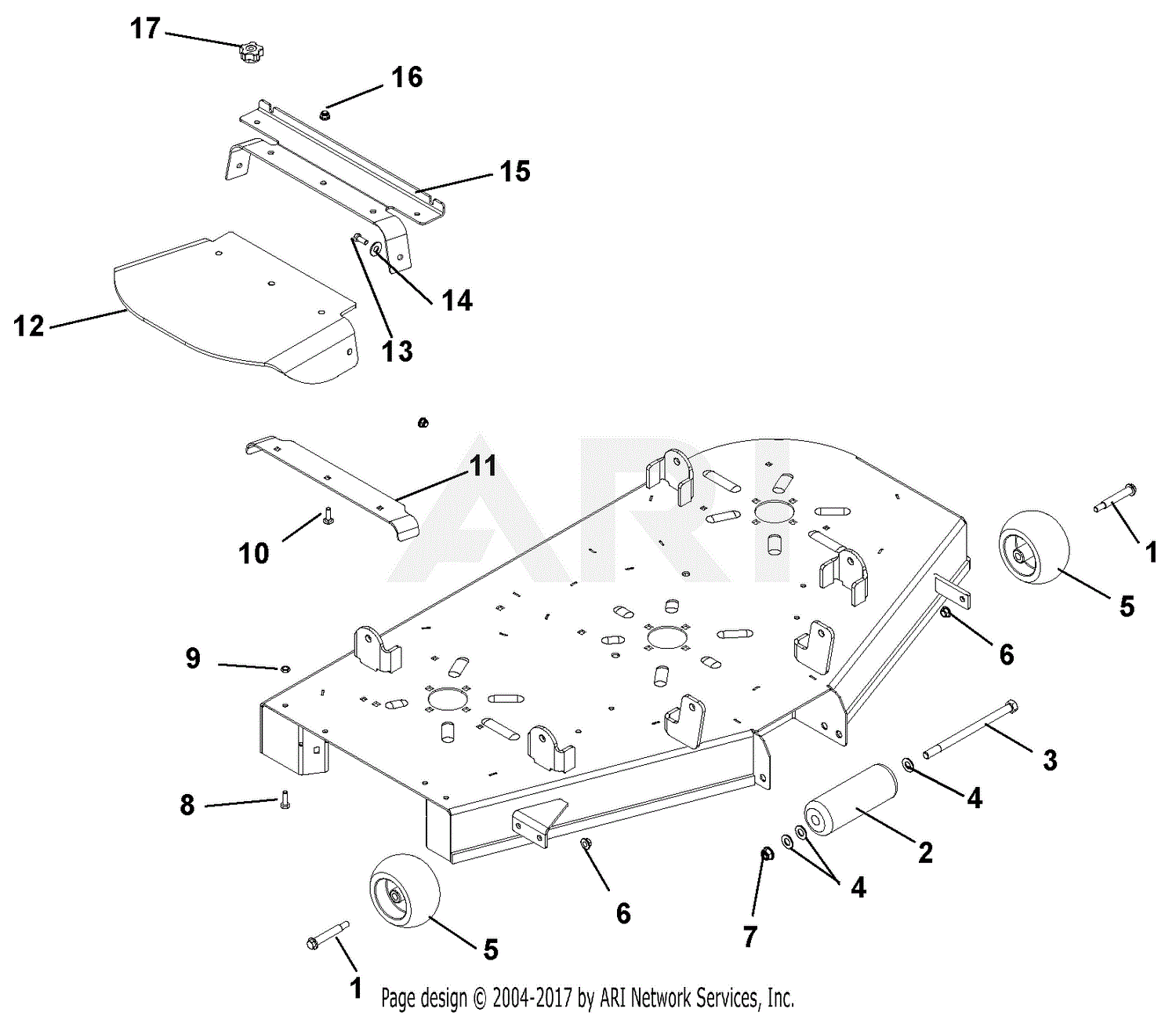 Ariens 915173 (045000 - ) Zoom XL 54 Parts Diagram for Anti-Scalp Wheels