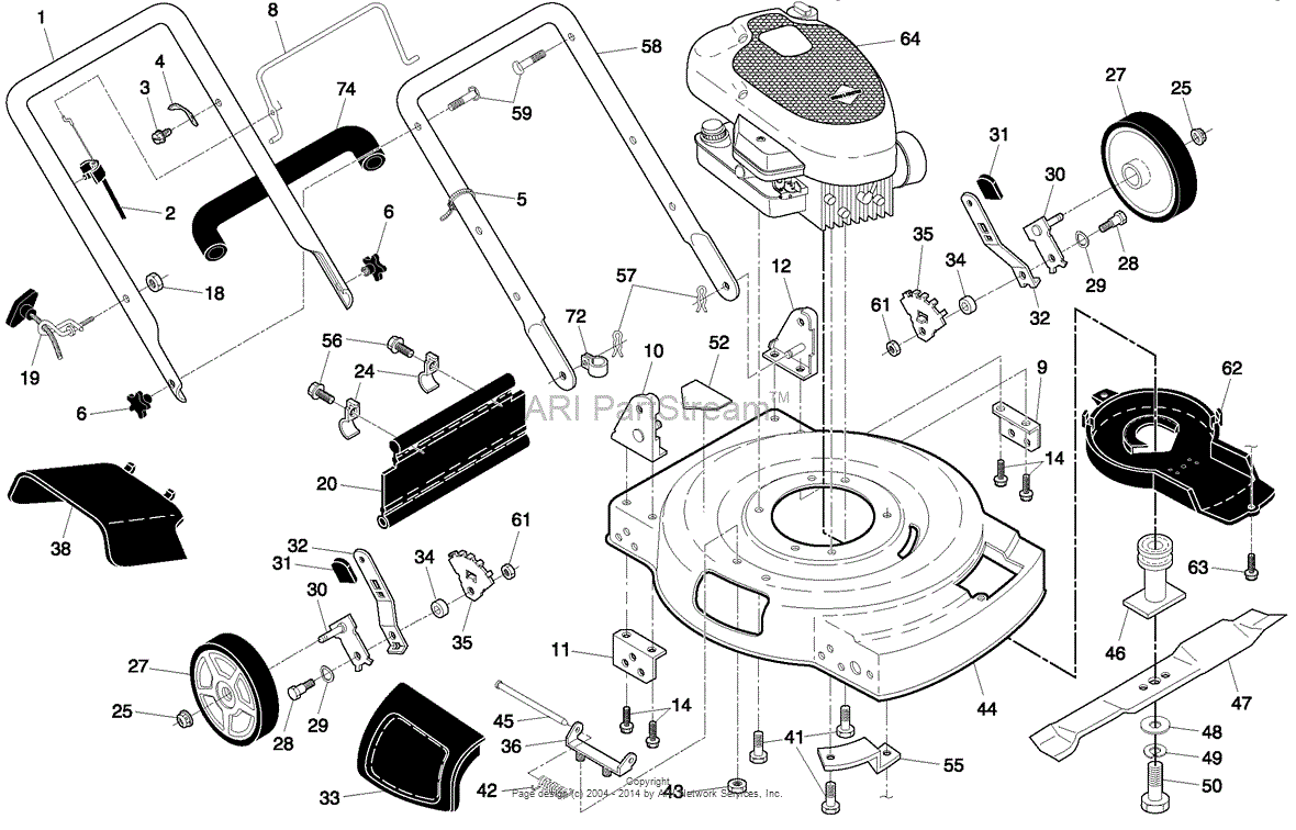 AYP/Electrolux 96124000300 (2008-11) Parts Diagram for Frame