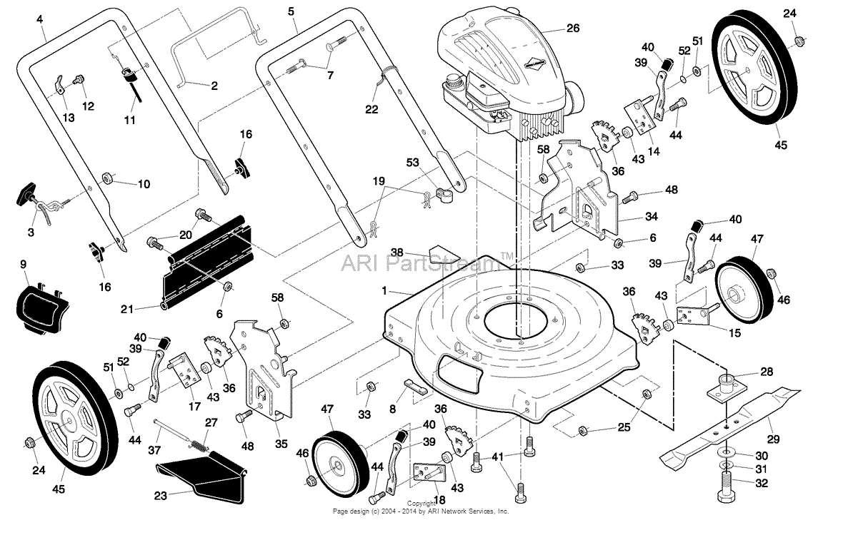 AYP/Electrolux ROTARY LAWN MOWER, 96114000403 (2006-07) Parts Diagram ...