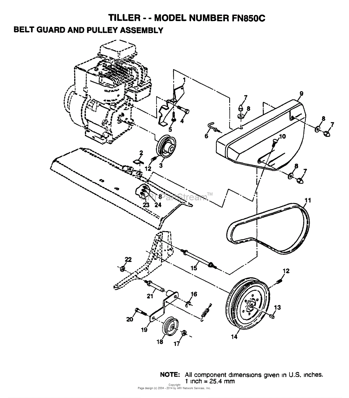 Ayp  Electrolux Fn850c  1995  Parts Diagram For Belt Guard