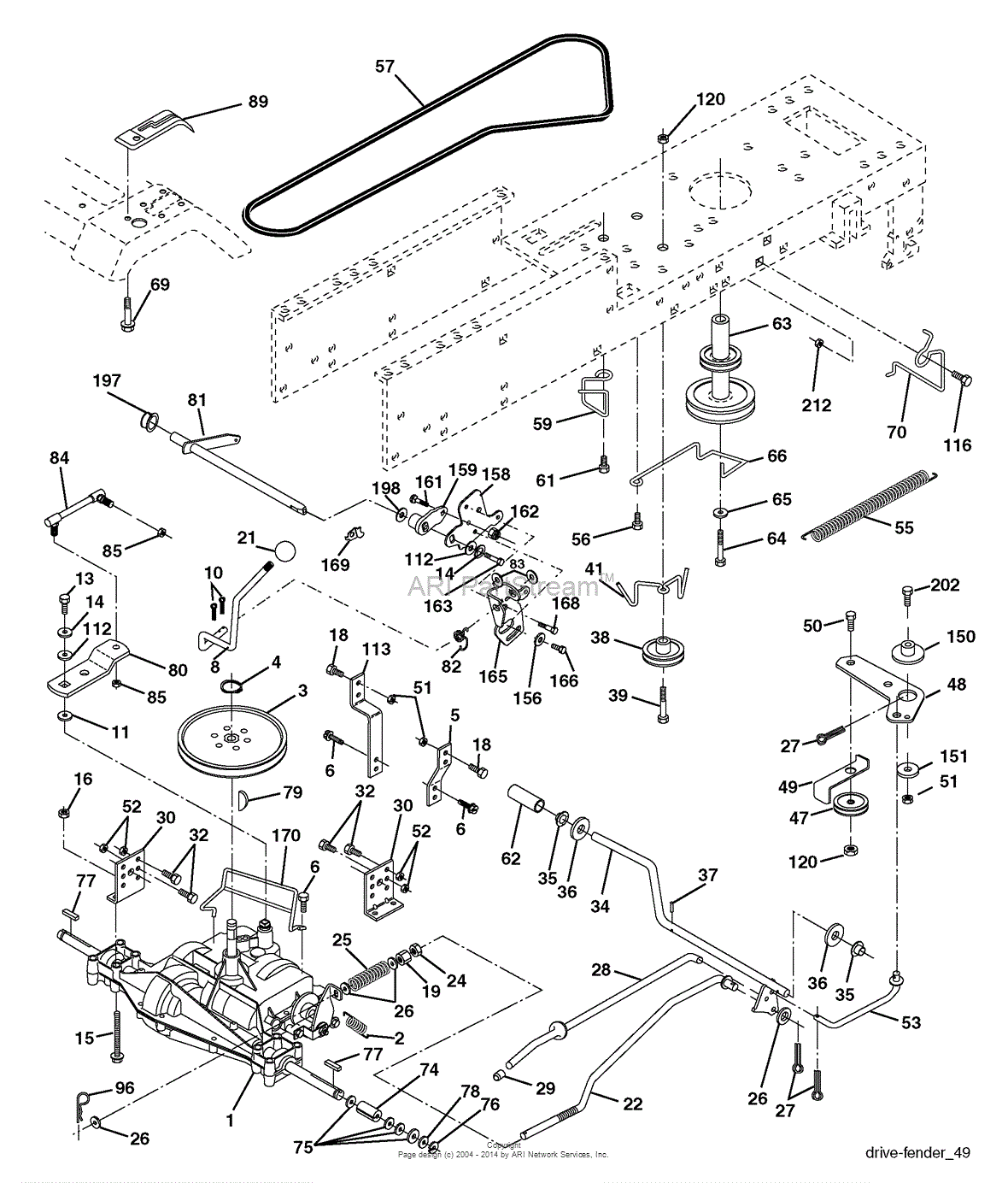 AYP/Electrolux HD17542 (2006-02) Parts Diagram for Drive