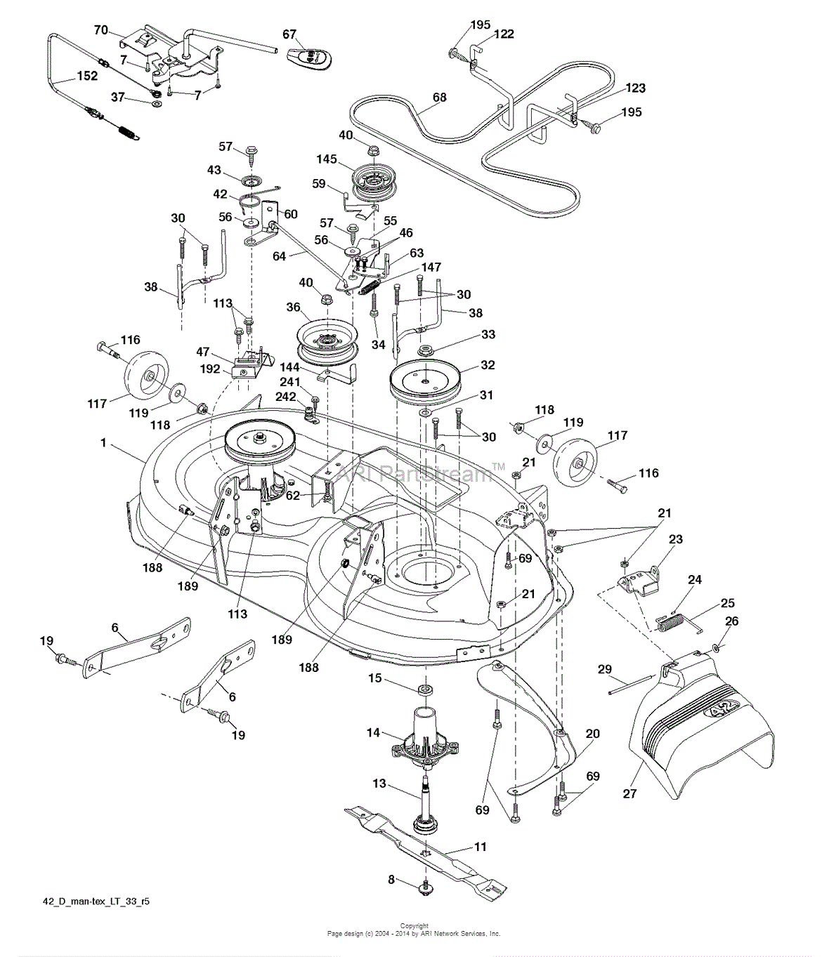 AYP/Electrolux P185107H - 96041021900 (2010-09) Parts Diagram for MOWER ...