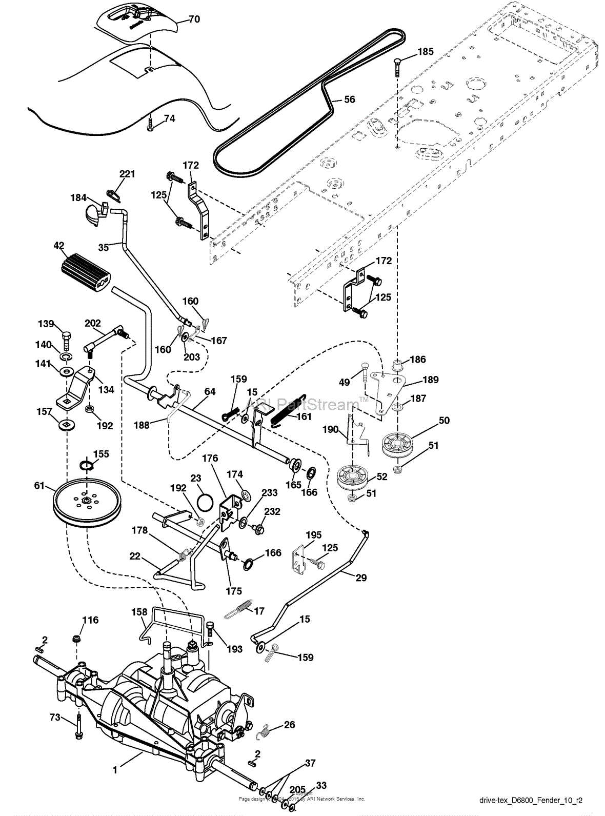 AYP/Electrolux PB19546LT, 96042003503 (2008-04) Parts Diagram for Drive