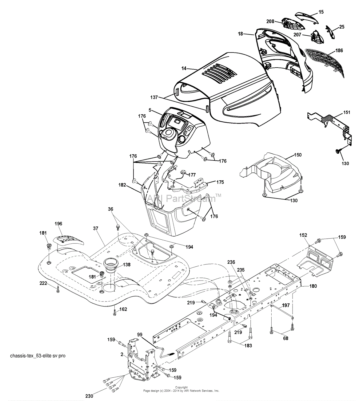 AYP/Electrolux PB195H42LT, 96042003601 (2006-12) Parts Diagram for Chassis