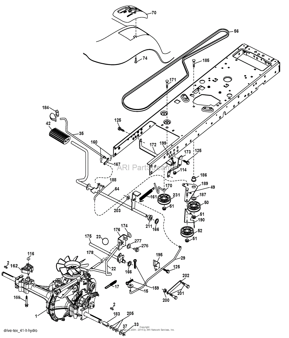 AYP/Electrolux PB195H42LT, 96042003601 (2006-12) Parts Diagram for Drive