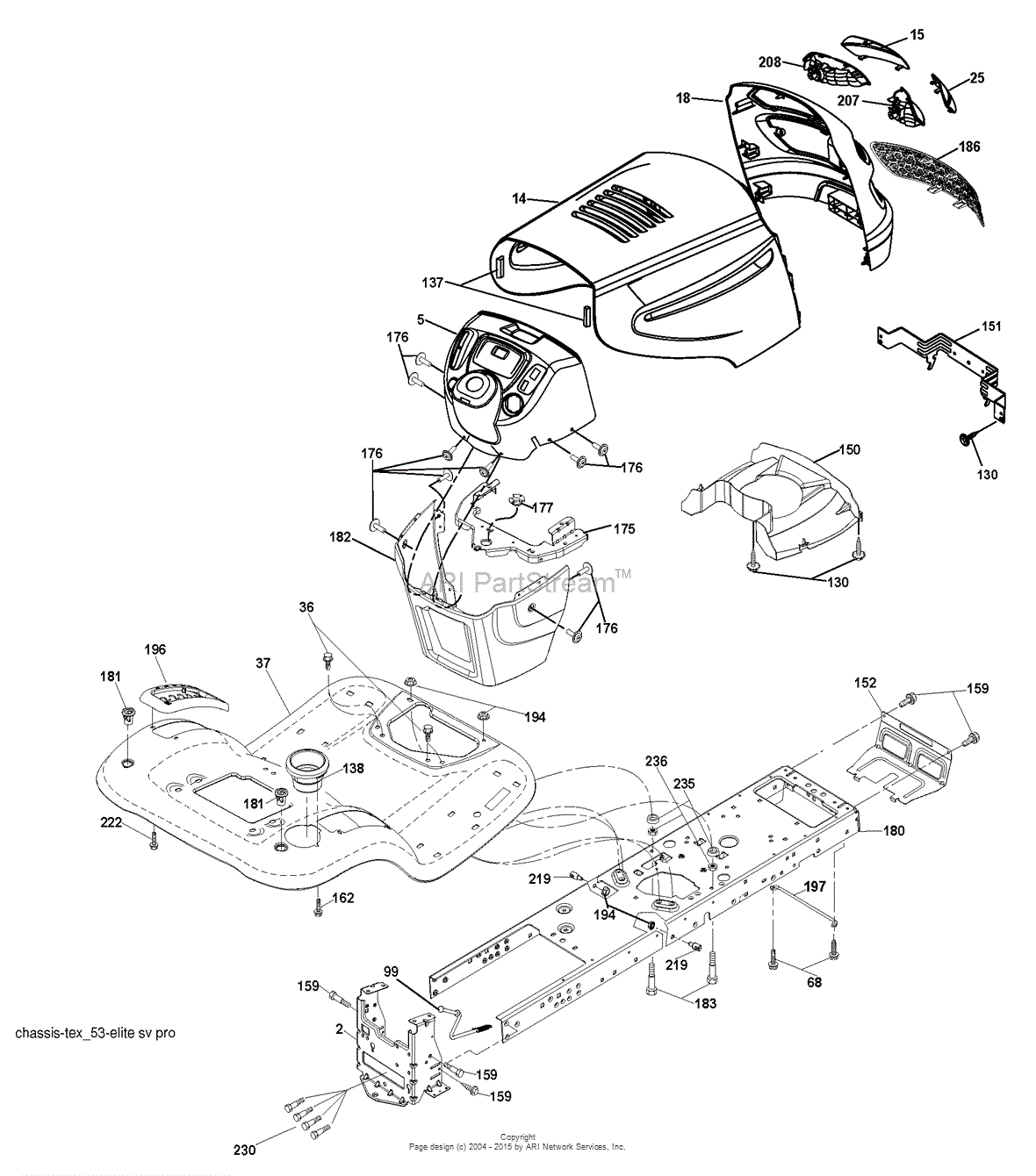 Ayp Electrolux Pb195h42lt, 96042003601 (2008-04) Parts Diagram For Chassis