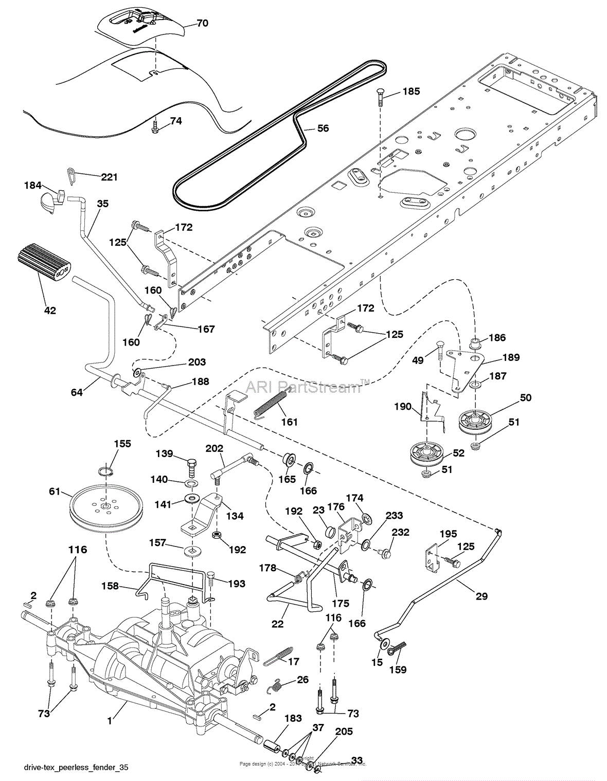 AYP/Electrolux PB2042YT, 96042011200 (2010-01) Parts Diagram for Drive