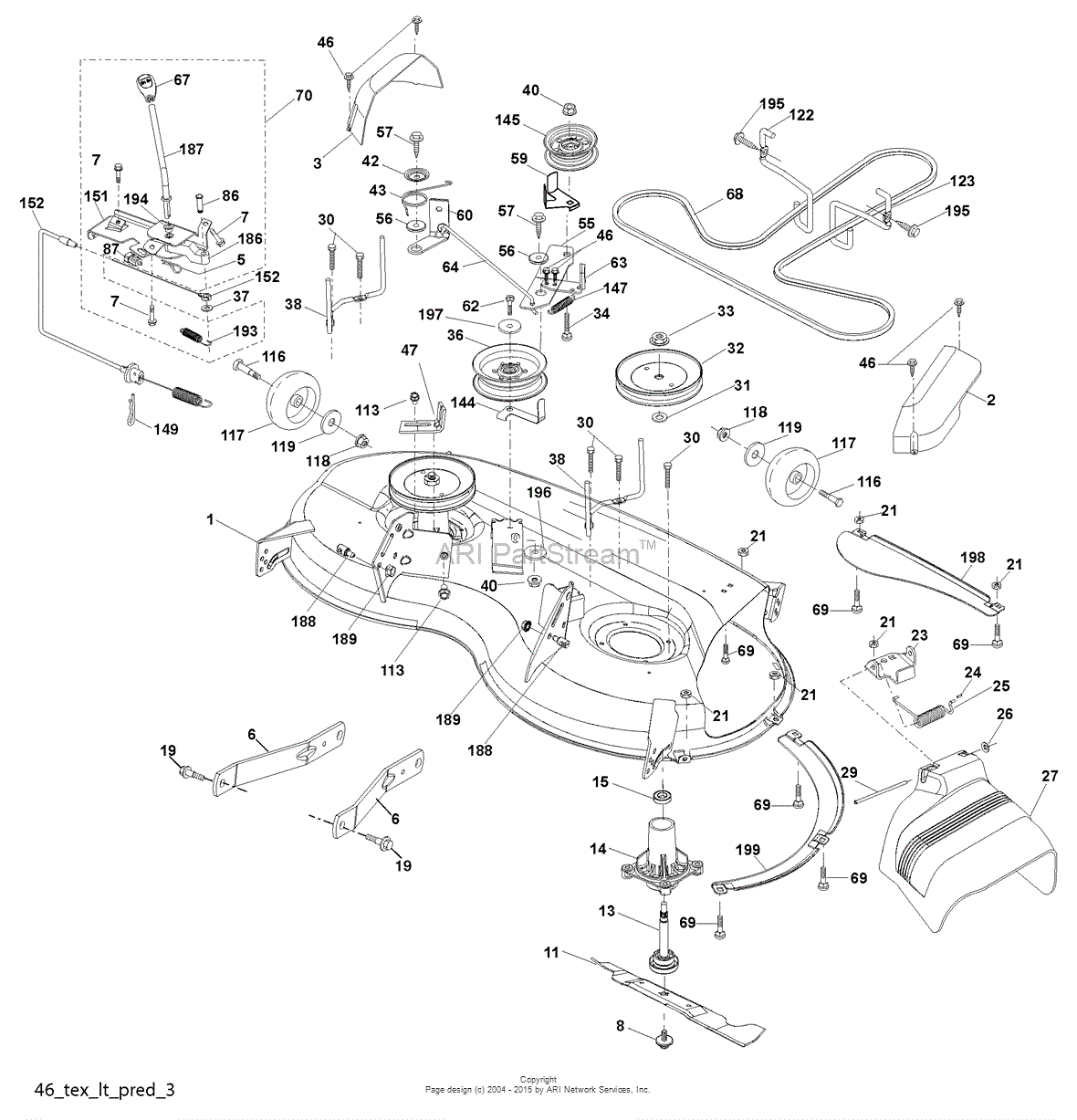 AYP/Electrolux PB22H46YT, 96042003800 (2007-10) Parts Diagram for Mower ...