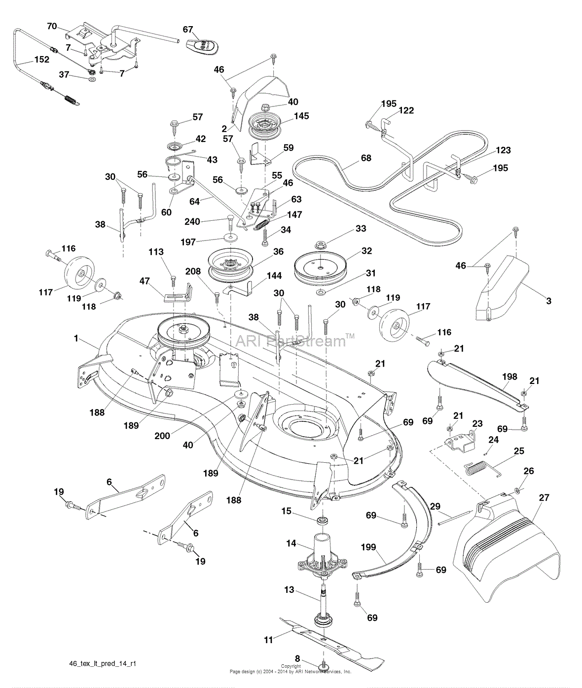 AYP/Electrolux PB22H46YT, 96042003801 (2008-01) Parts Diagram for Mower ...