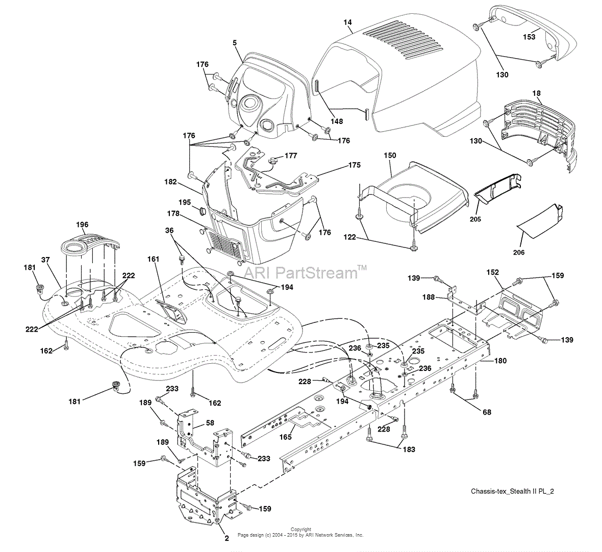 AYP/Electrolux PB22H54BF, 96042006000 (2007-11) Parts Diagram for Chassis