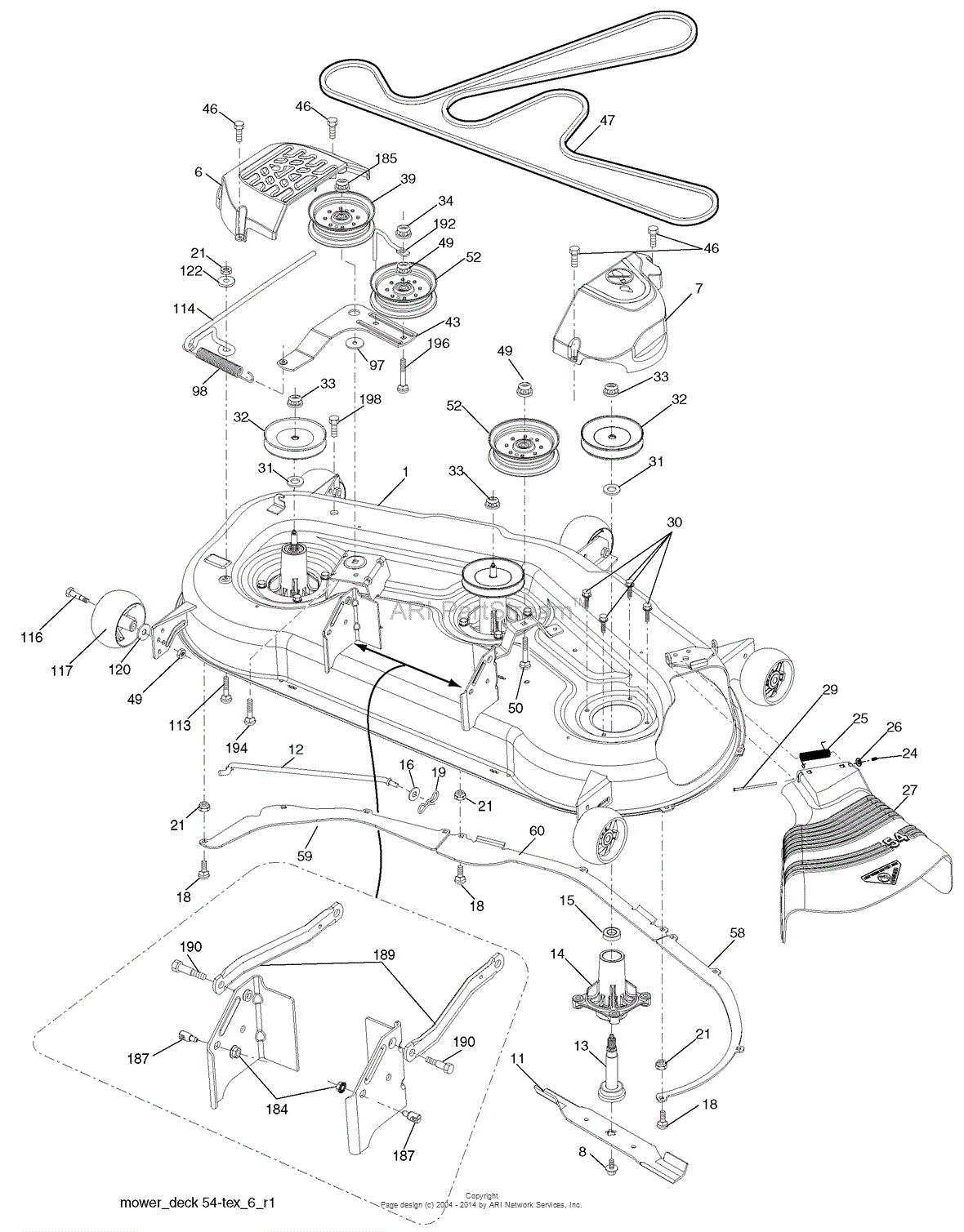 AYP/Electrolux PB22H54BF, 96042006000 (2008-07) Parts Diagram for Mower ...