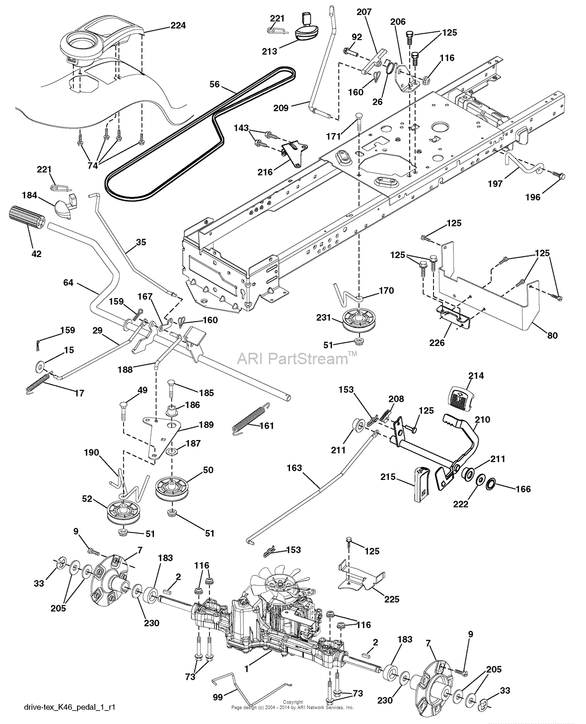 AYP/Electrolux PB22H54BF, 96042006001 (2008-07) Parts Diagram for Drive