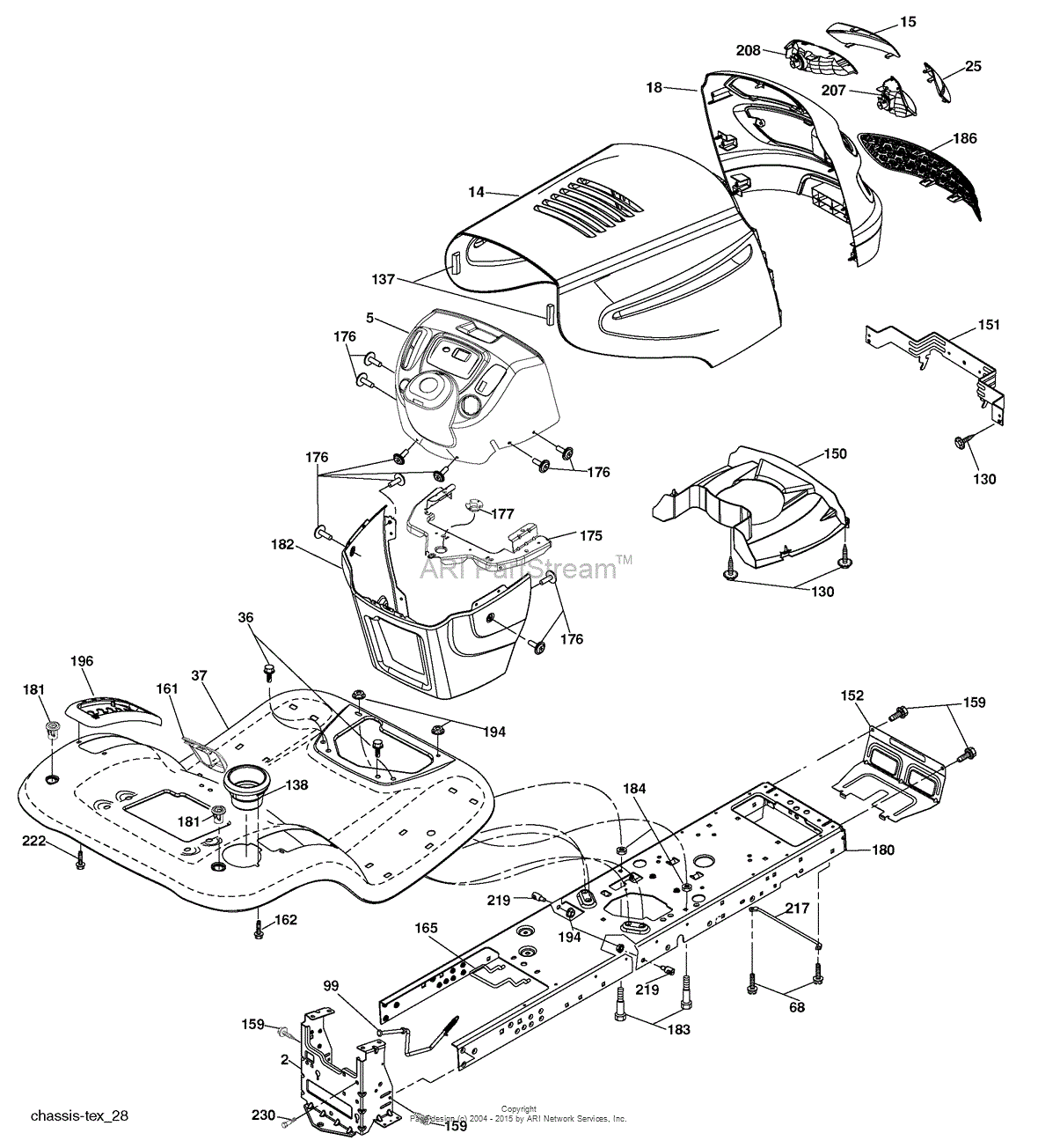 AYP/Electrolux PB24H48YT, 96042002200 (2006-02) Parts Diagram for Chassis