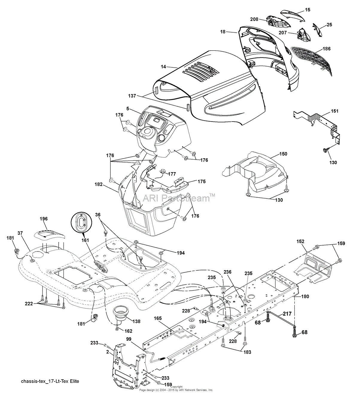 AYP/Electrolux PB24H54YT, 96042003900 (2006-12) Parts Diagram for Chassis