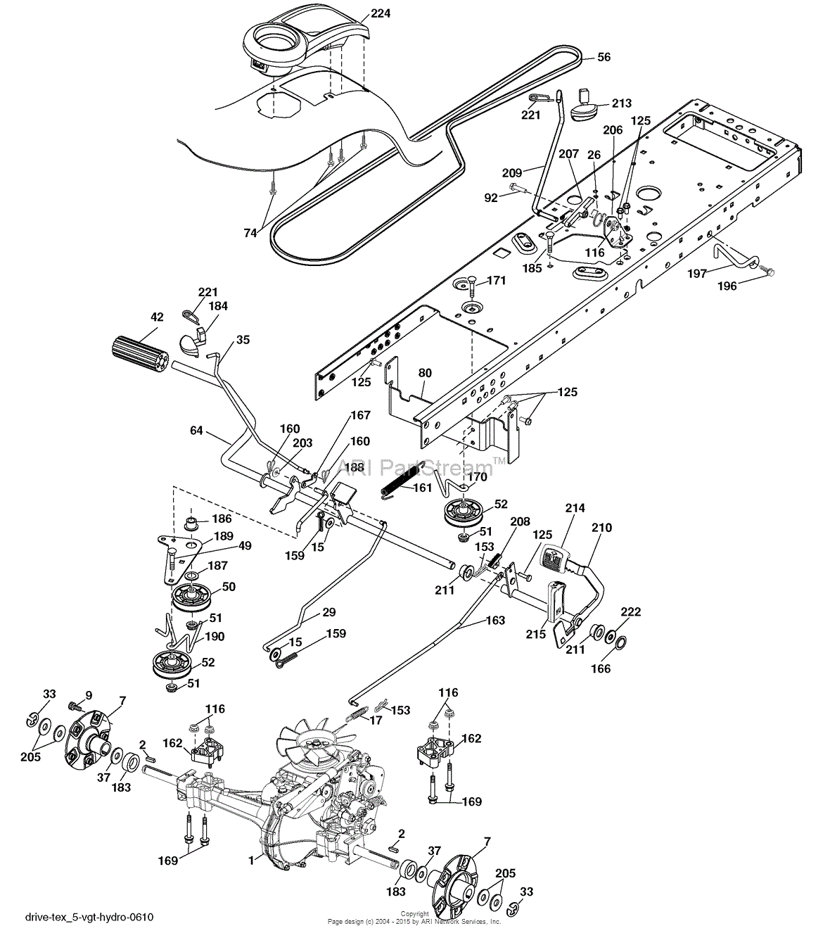 AYP/Electrolux PBGT22H54 (2006-01) Parts Diagram for Drive