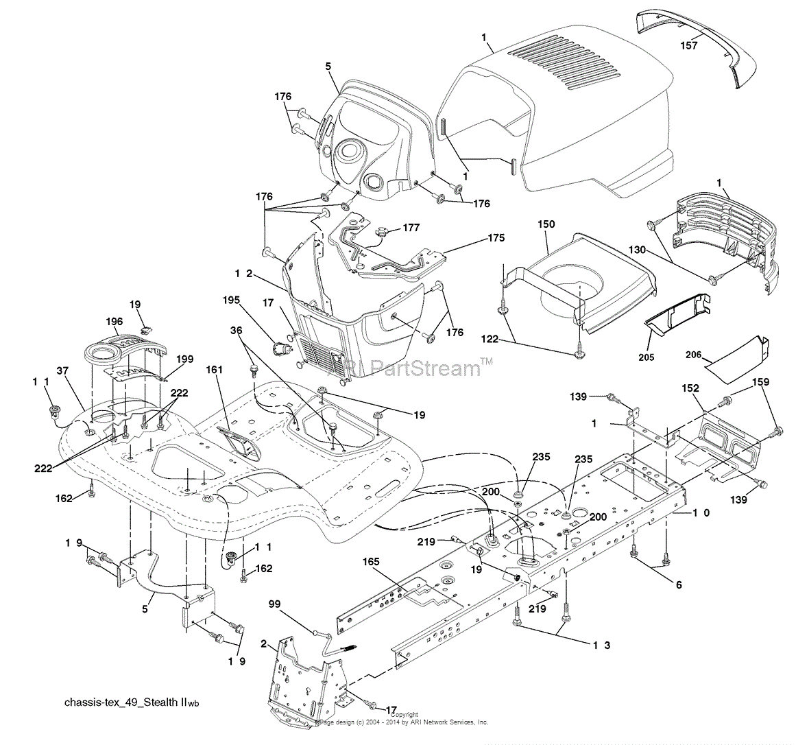 AYP/Electrolux PBGT26H54 (2007-01) Parts Diagram for Chassis