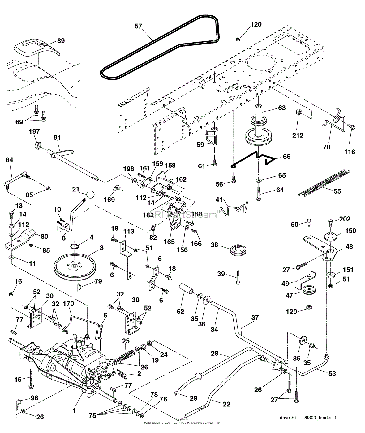 AYP/Electrolux PO15538LT (2007-09) Parts Diagram for Drive