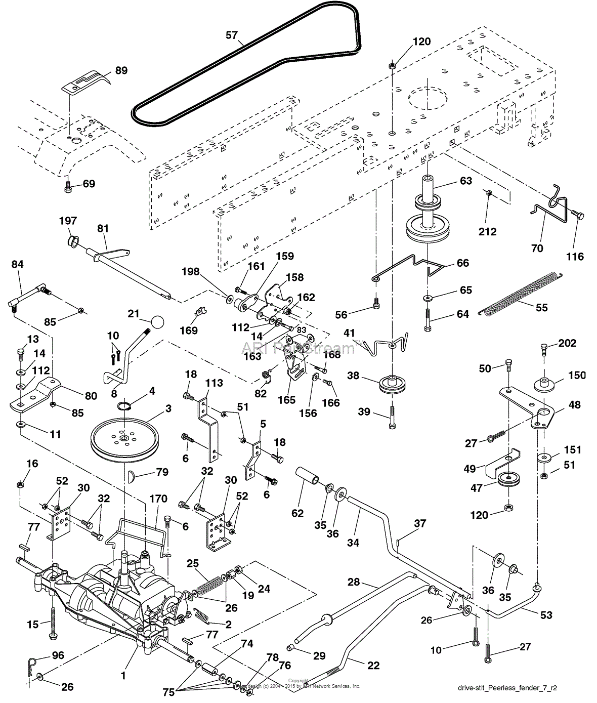 AYP/Electrolux PO15538LT (2008-09) Parts Diagram for Drive