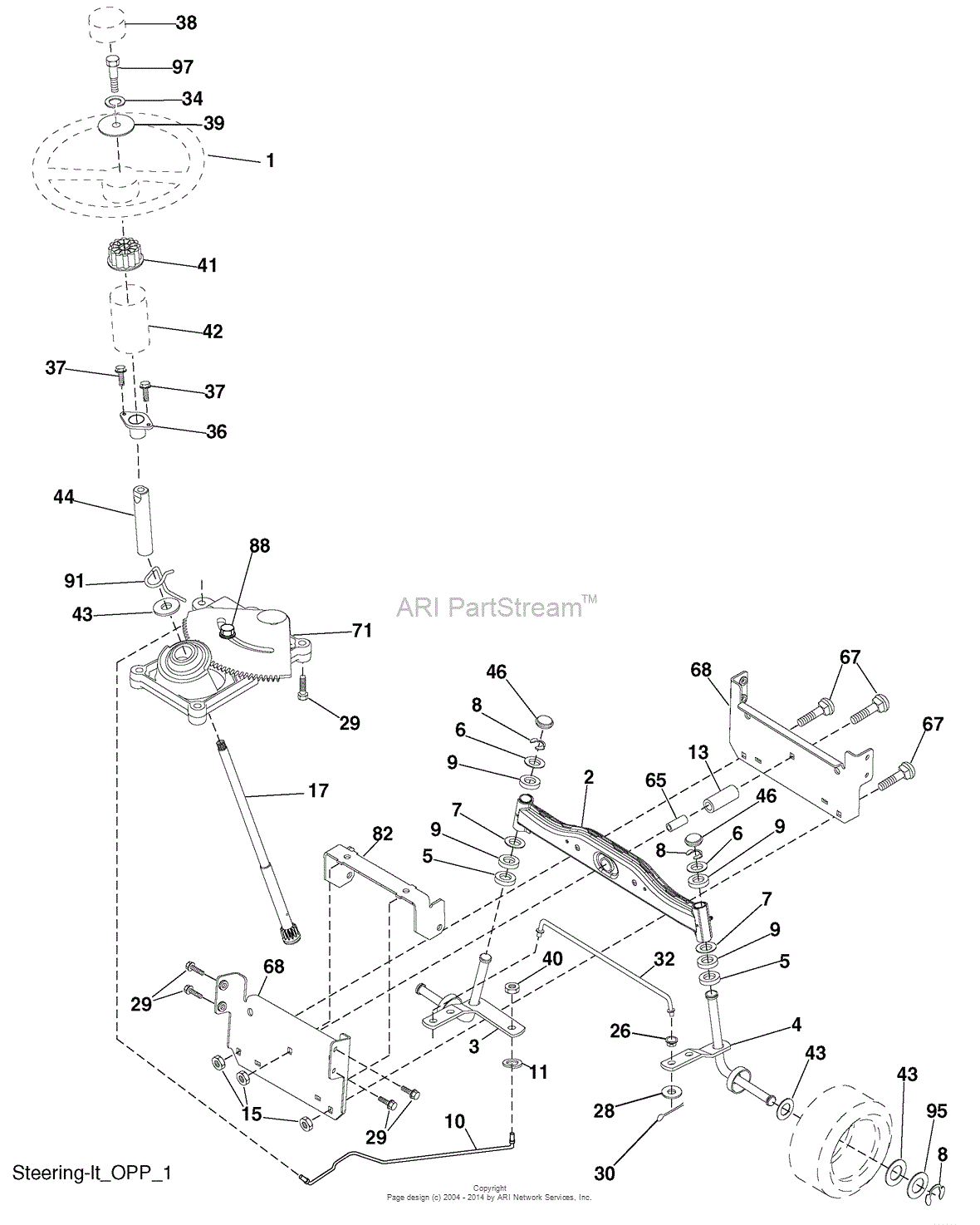 Ayp Electrolux Po16542lt (96012008700) (2008-10) Parts Diagram For Steering