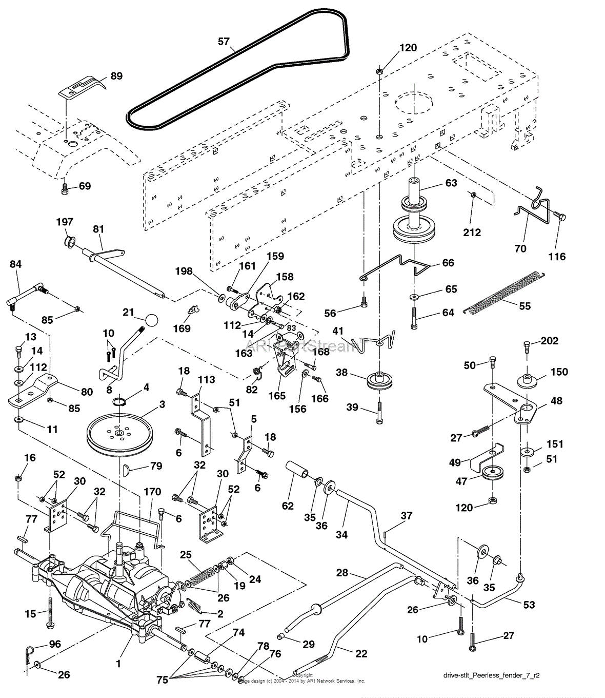 AYP/Electrolux PO16542LT (96012008900) (2008-10) Parts Diagram for Drive