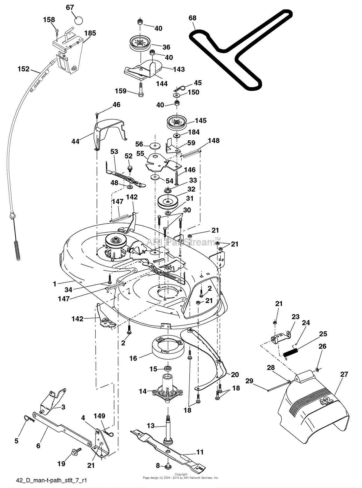 AYP/Electrolux PO17542LT (2008-01) Parts Diagram for Mower Deck