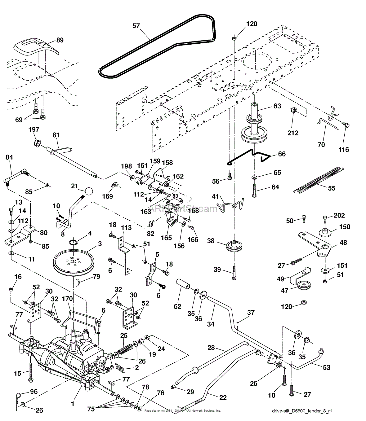 AYP/Electrolux PO17542LT (2008-06) Parts Diagram for Drive