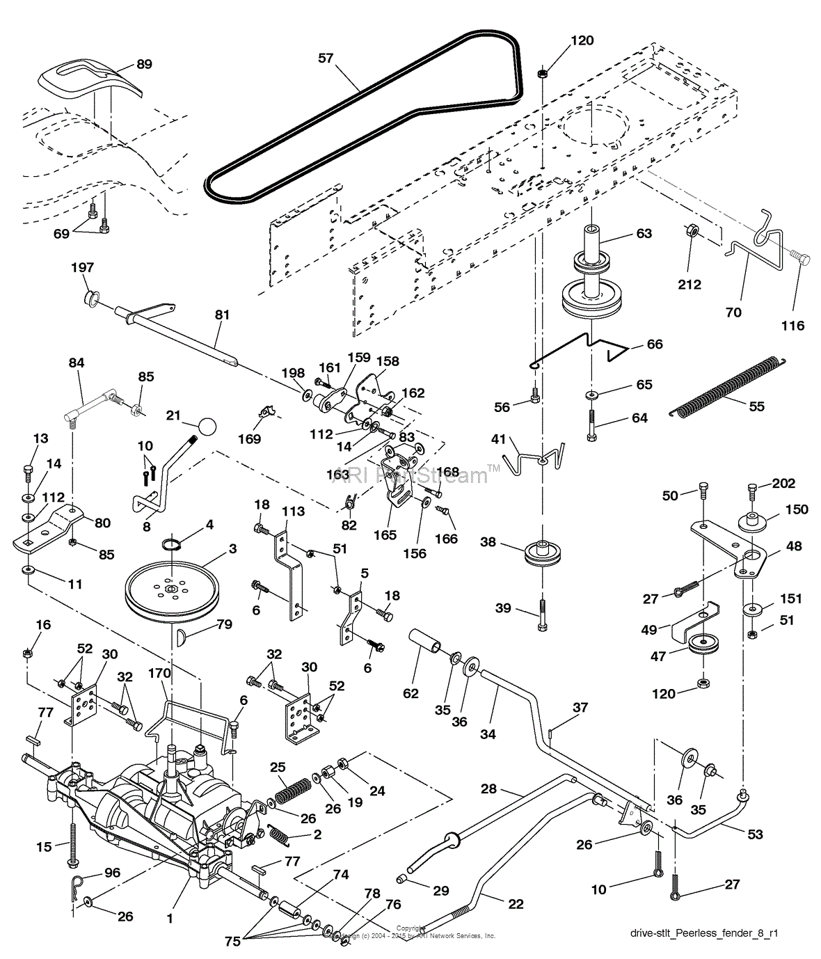 AYP/Electrolux PO17542LT, 96012010200 (2010-01) Parts Diagram for Drive