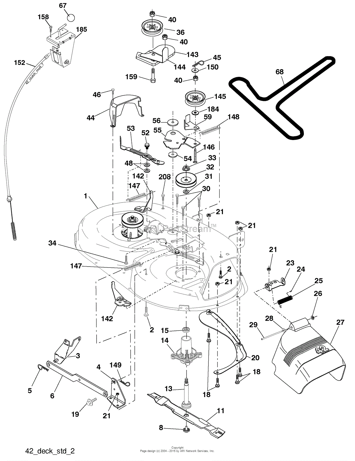 AYP/Electrolux PO17542LT, 96012010200 (2010-01) Parts Diagram for Mower ...