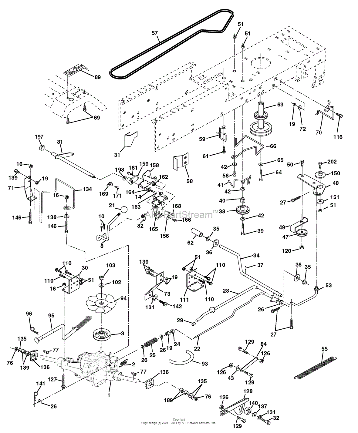 AYP/Electrolux SGT18H46A (2001-09) Parts Diagram for Drive