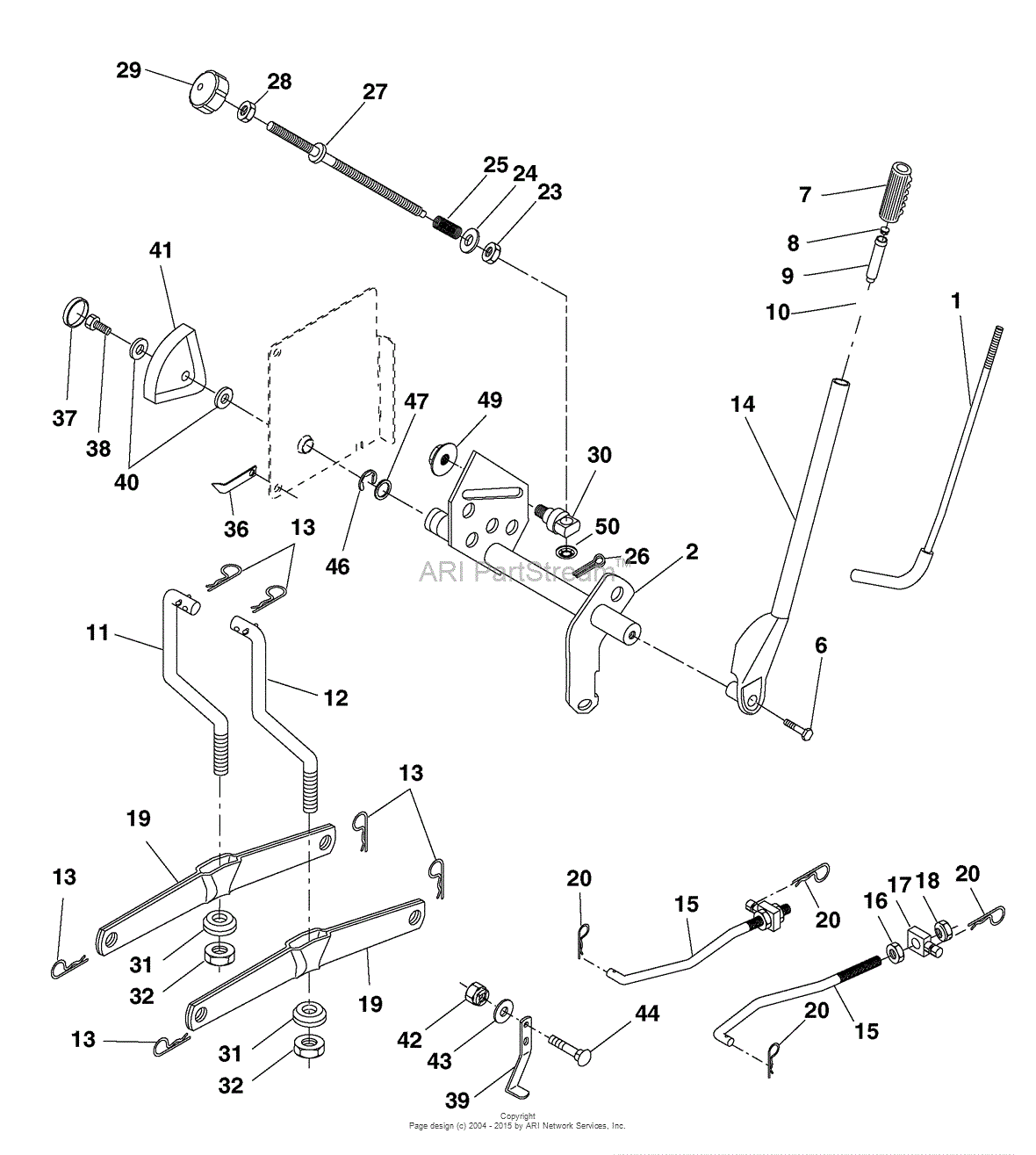 AYP/Electrolux SGT18H46A (2001-09) Parts Diagram for Mower Lift