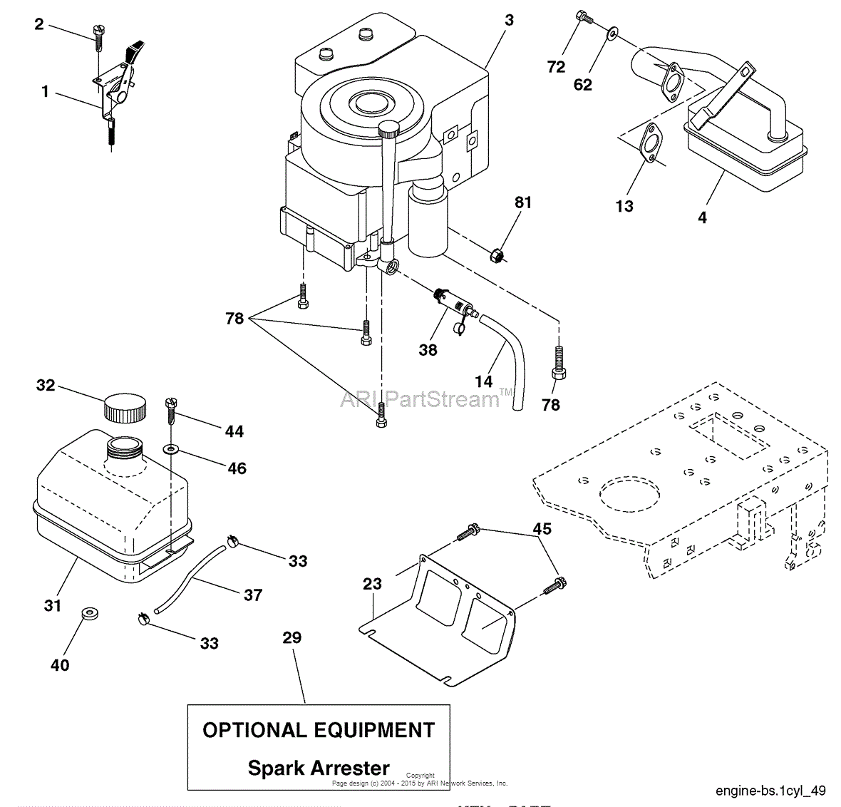 AYP/Electrolux SO19H42LT (2006-01) Parts Diagram for Engine