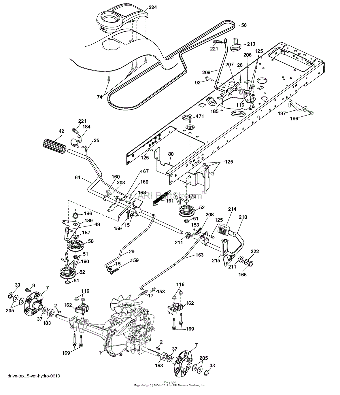 AYP/Electrolux SOGT22H48 (2006-01) Parts Diagram for Drive