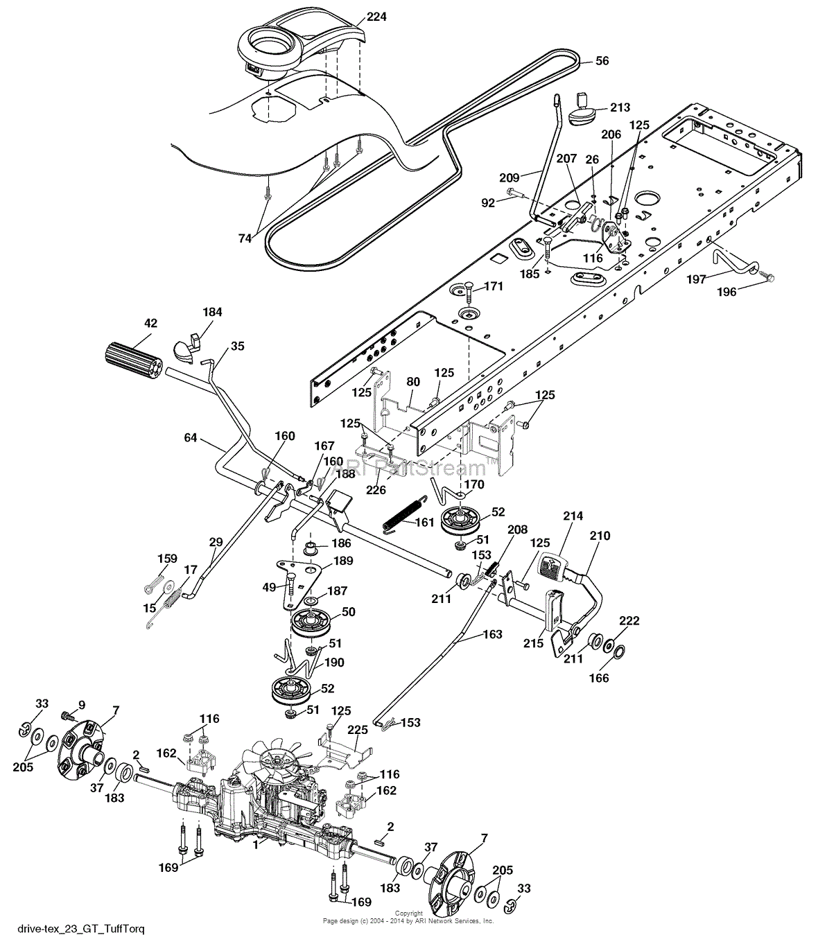 AYP/Electrolux SOGT26H54 (2006-02) Parts Diagram for Drive