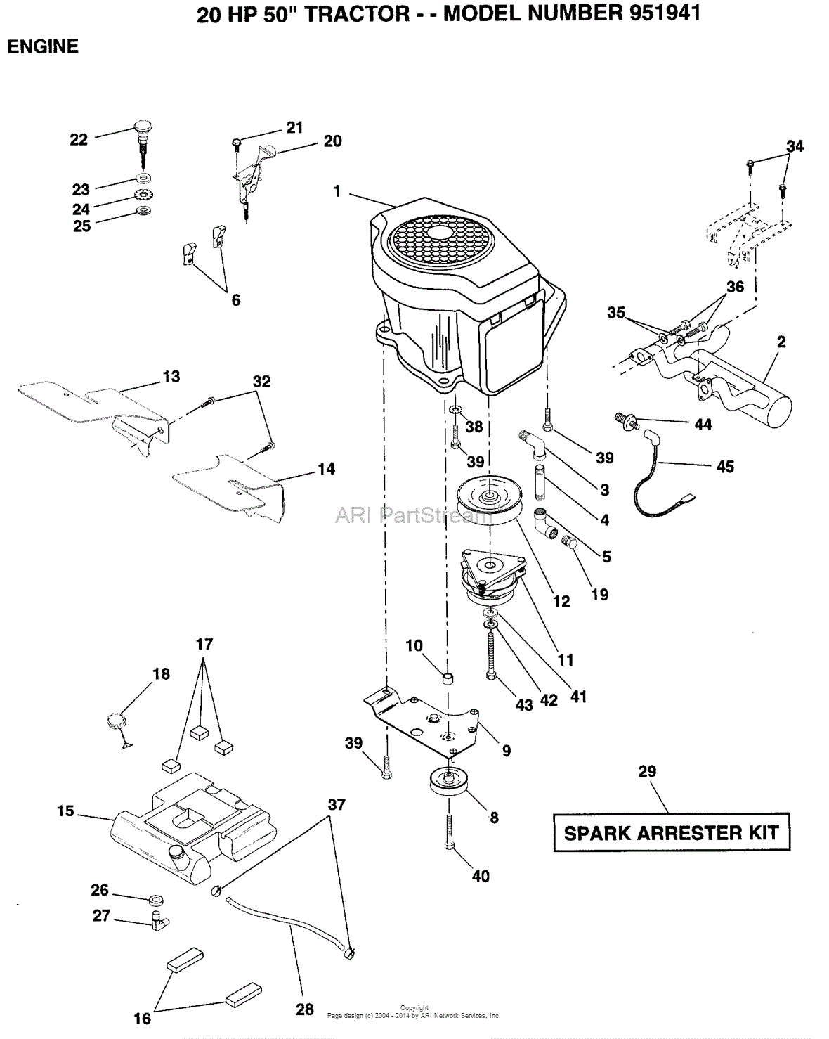 AYP/Electrolux 951941 (1994) Parts Diagram for ENGINE