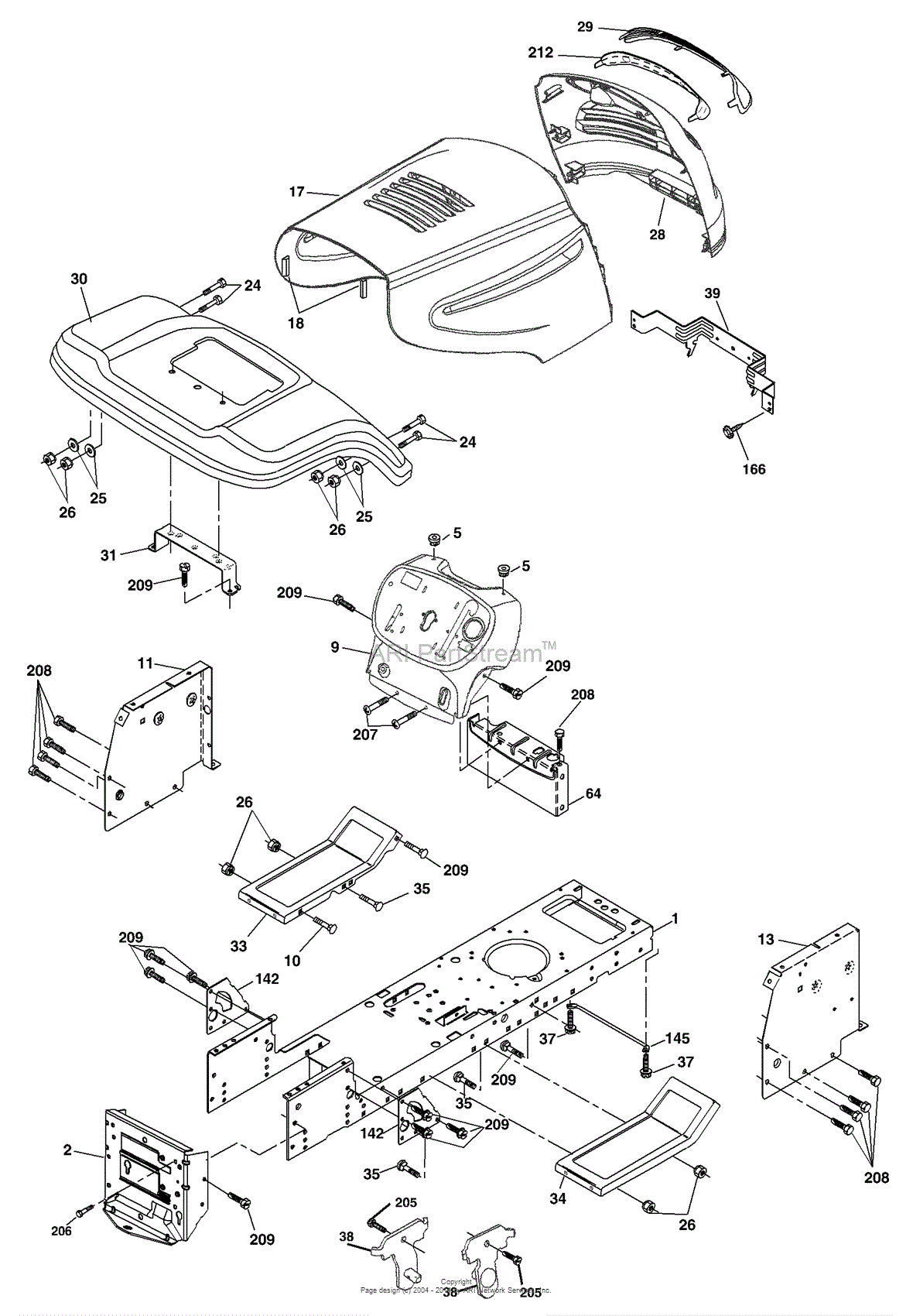 Ayp Electrolux Ag17542sta (2004) Parts Diagram For Chassis And Enclosures