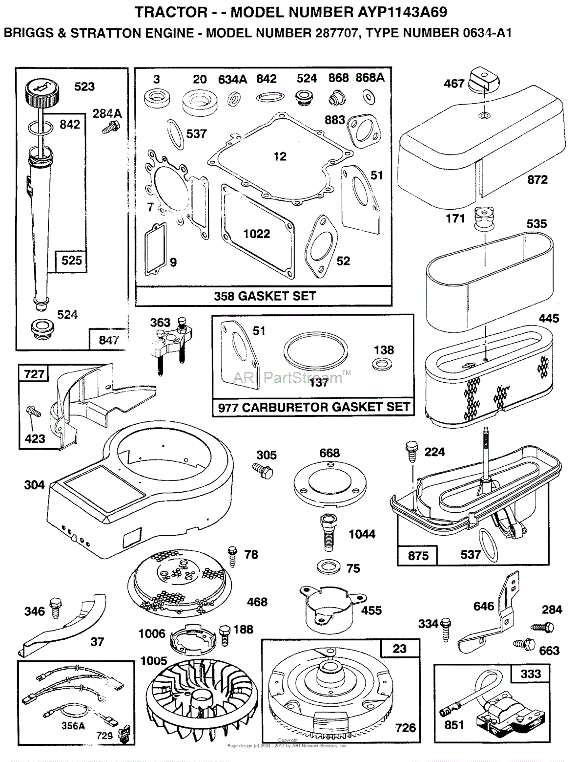 Ayp  Electrolux Ayp1143a69  1996  Parts Diagram For Engine