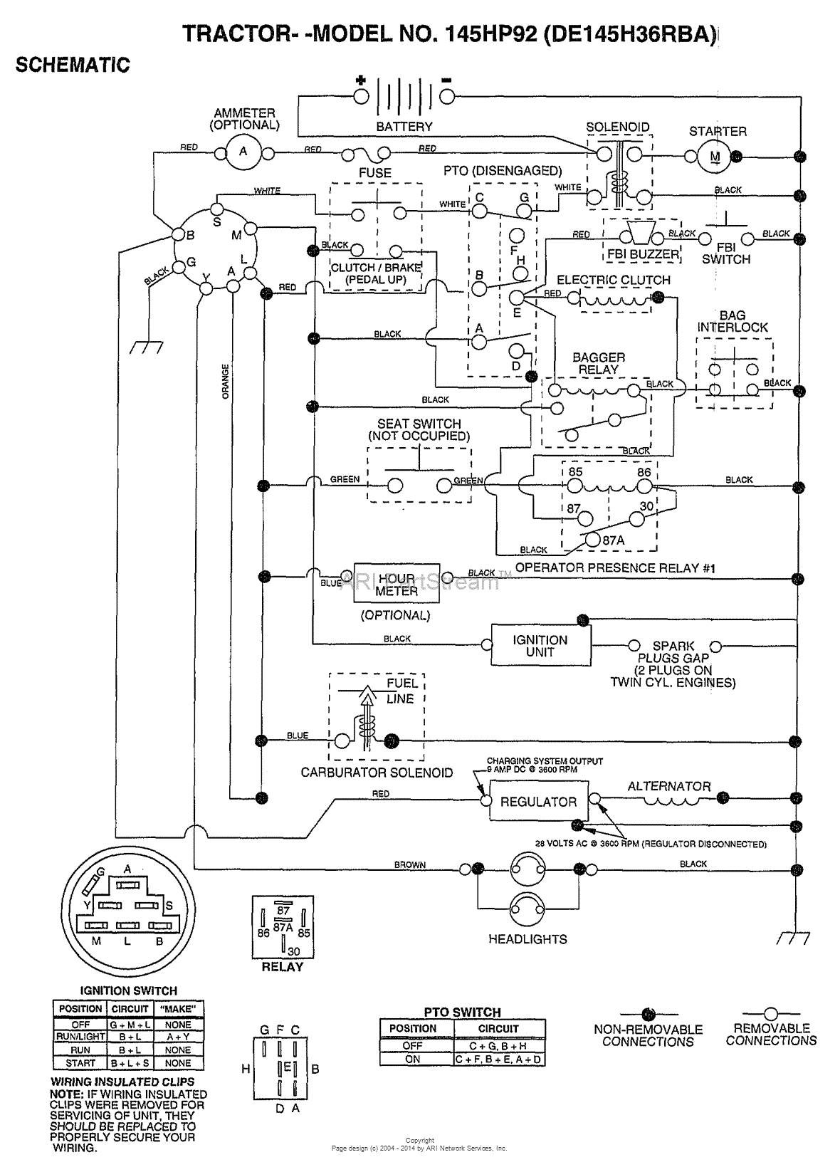 AYP/Electrolux DE16H36RBA (1999 & Before) Parts Diagram for SCHEMATIC