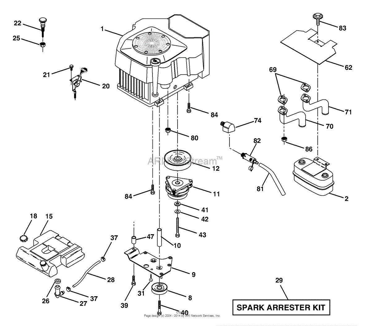 AYP/Electrolux GTH2548 (LOGT25H48A)/954572134 (2004) Parts Diagram for ...