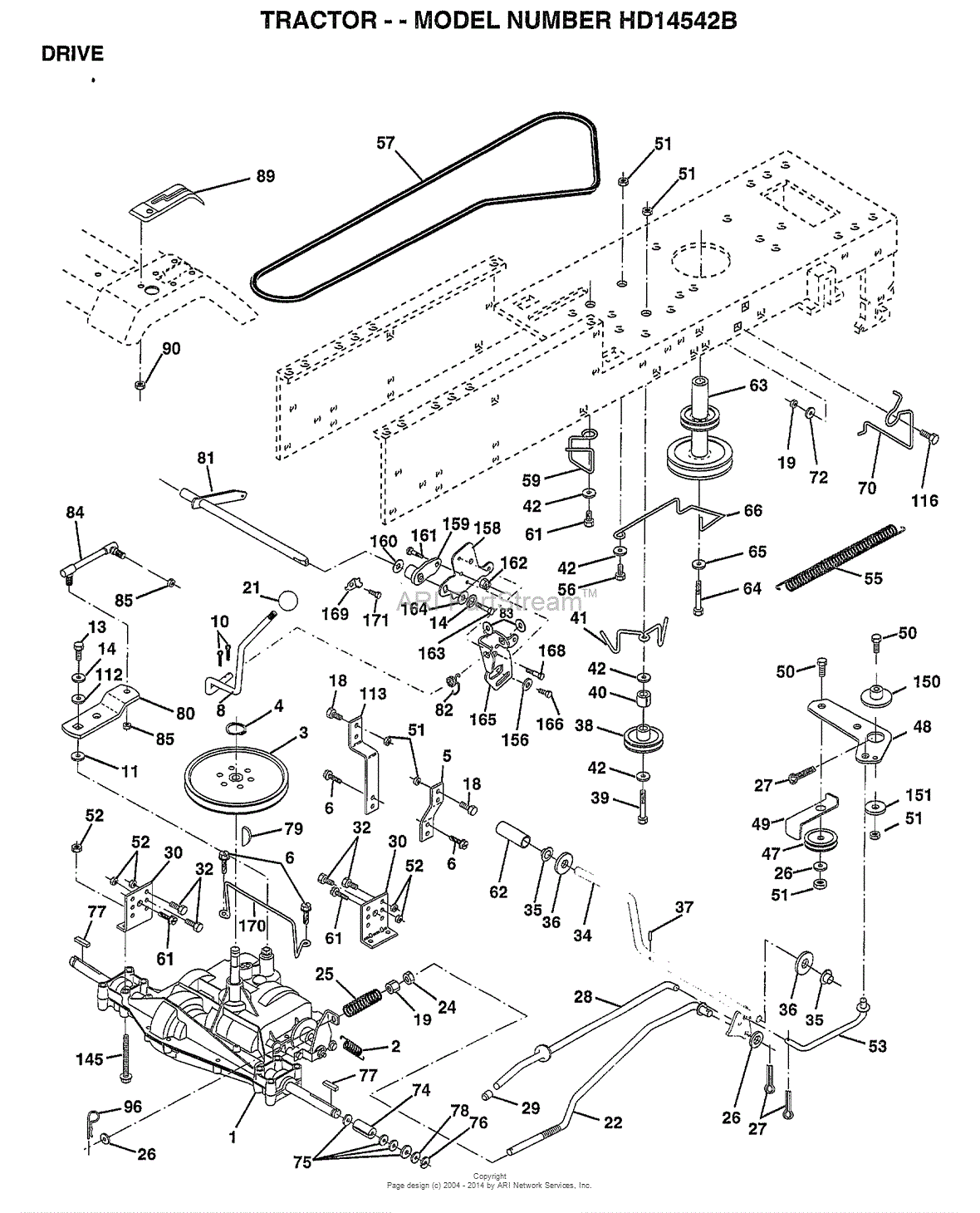 AYP/Electrolux HD14542B (1999) Parts Diagram for DRIVE