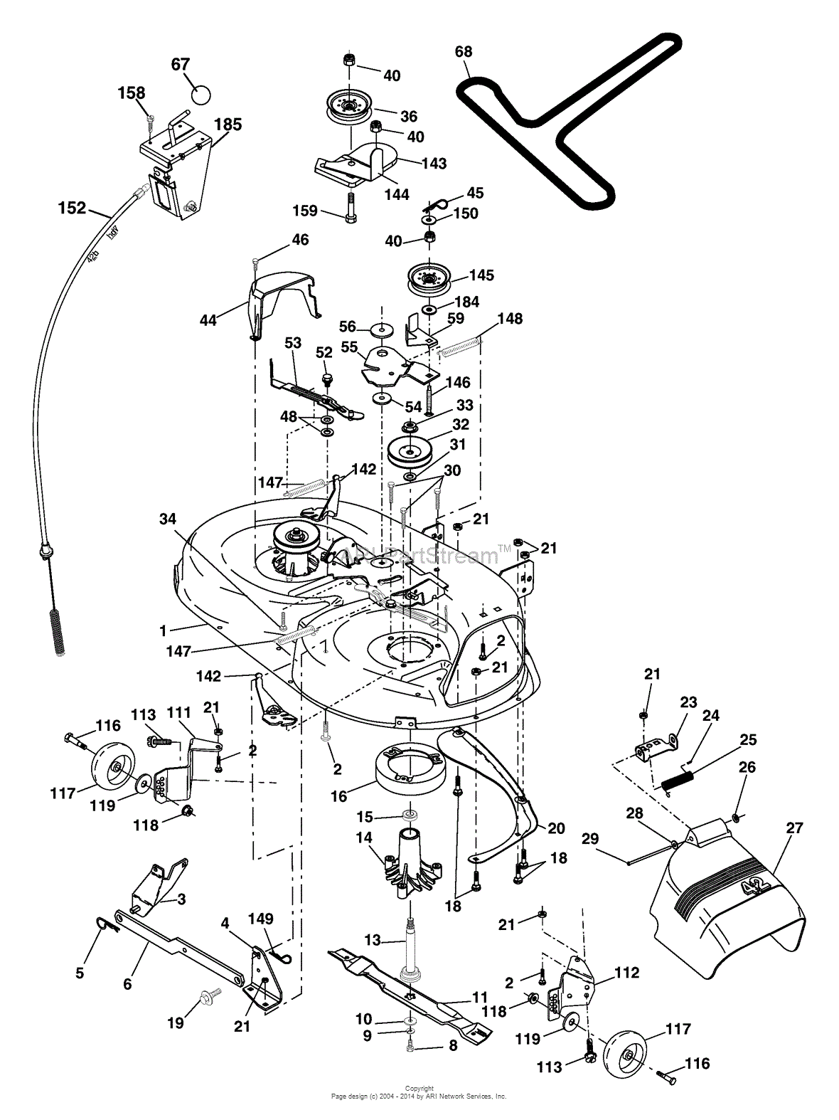 34 Craftsman Mower Deck Diagram