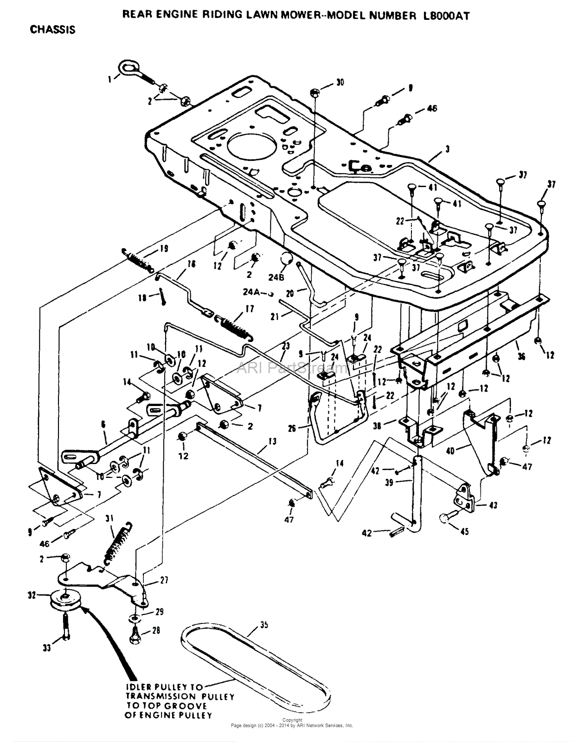 AYP/Electrolux L80000AT (1999 & Before) Parts Diagram for CHASSIS ...