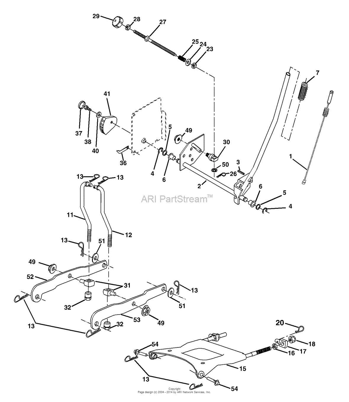 AYP/Electrolux PD25PH48STA (2003) Parts Diagram for Mower Lift